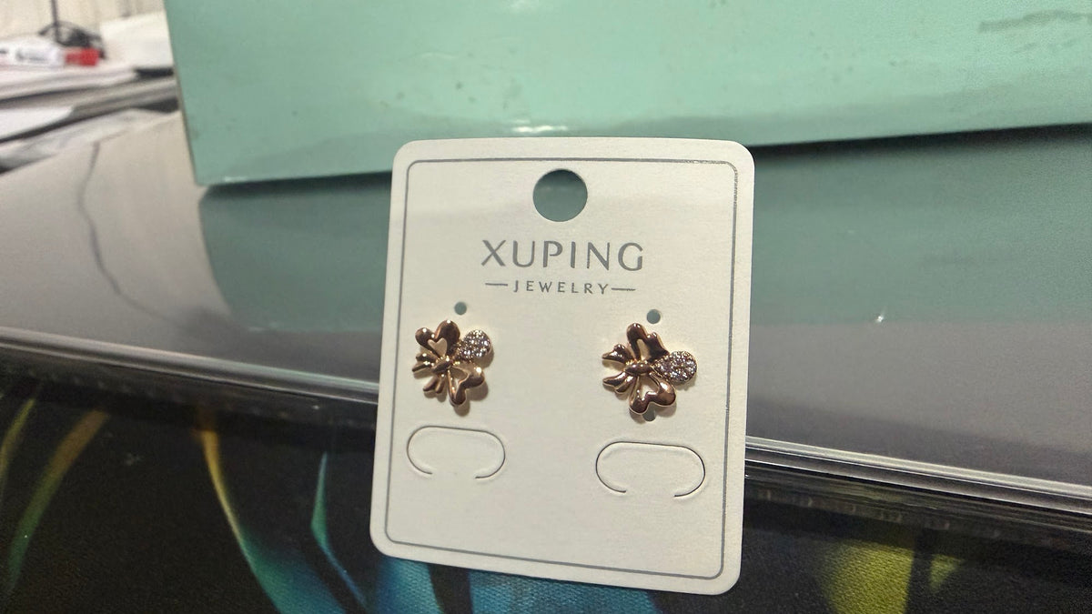 Cute Butterfly Stud with CZ Stones