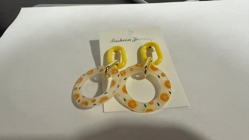 Classy Orange Danglers