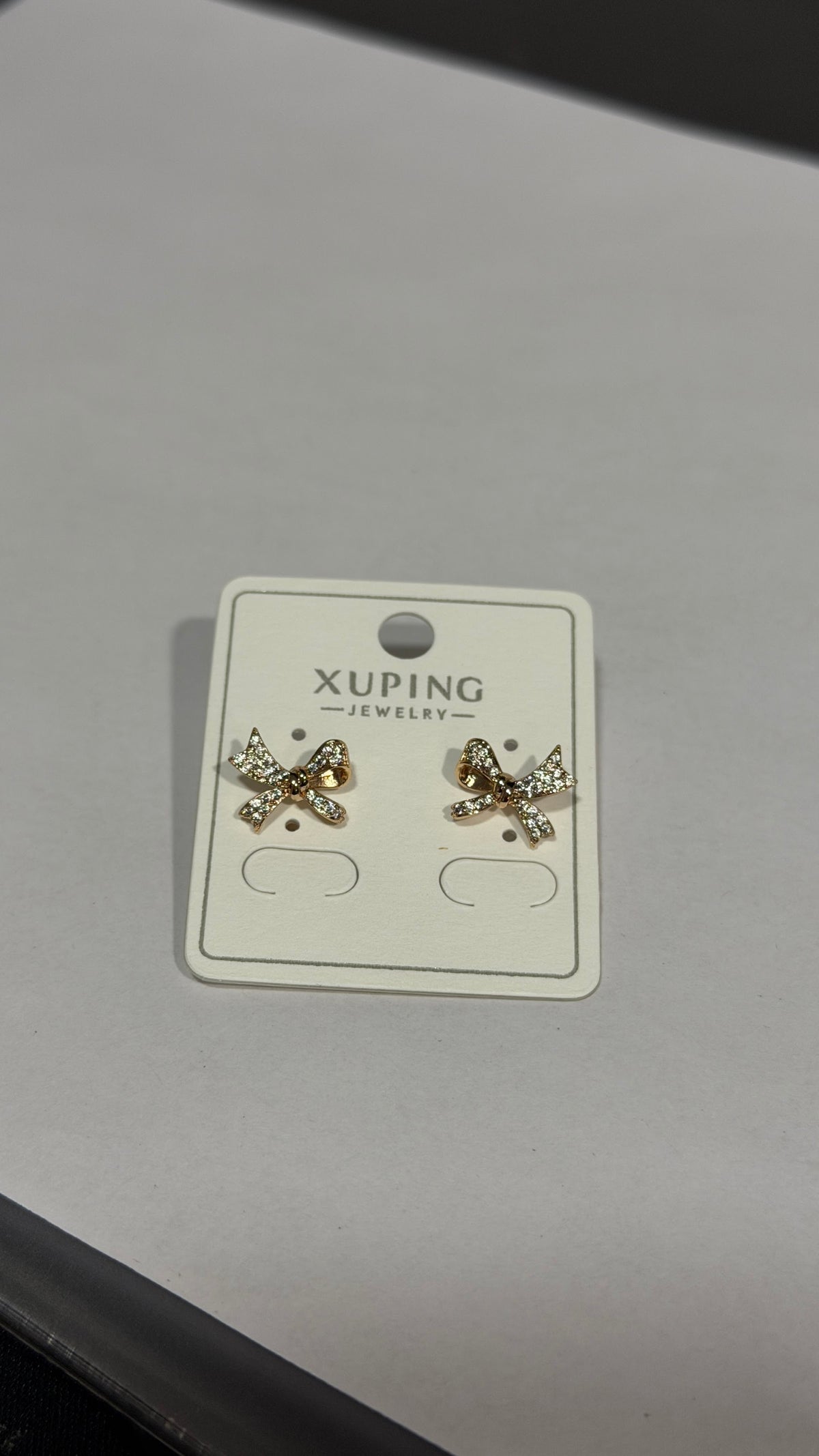 Bow Studs with CZ Stones