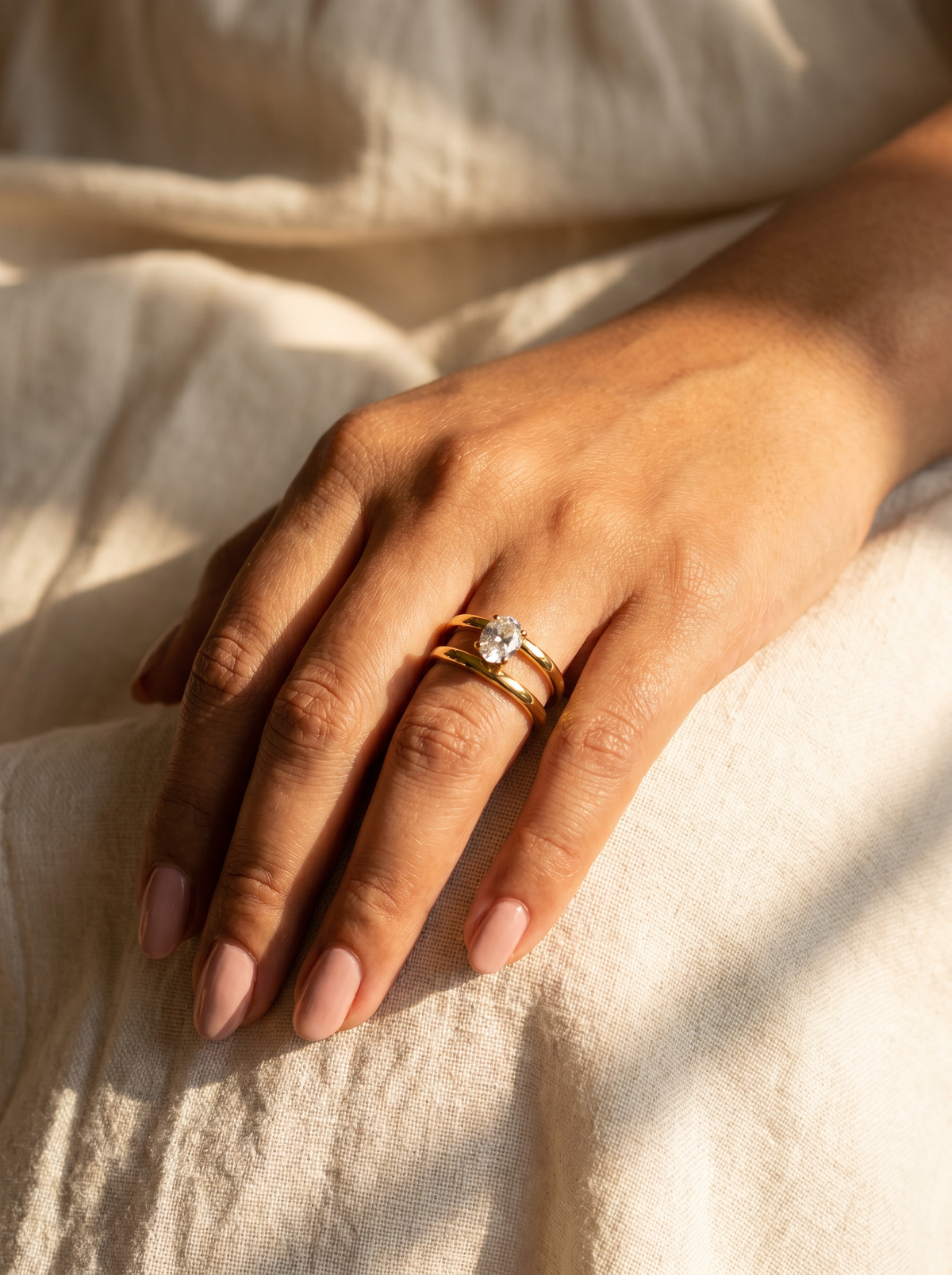 Single Stone Adjustable Ring